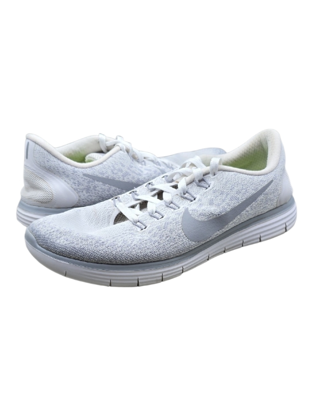 Nike Free RN Distance Sneaker Women's Sz 8.5 Gray/White Running Shoes 827116-100